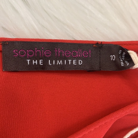 The Limited Sophie Theallet red dress with sash 10 - Picture 8 of 13